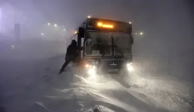 Казань накрыли метель и снегопад