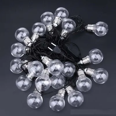 Купить Гирлянда нитевая, 3м, LED, мигающие прозрачные шары, черный провод,  HL-21 по цене 800 руб., в сети магазинов Эпицентр