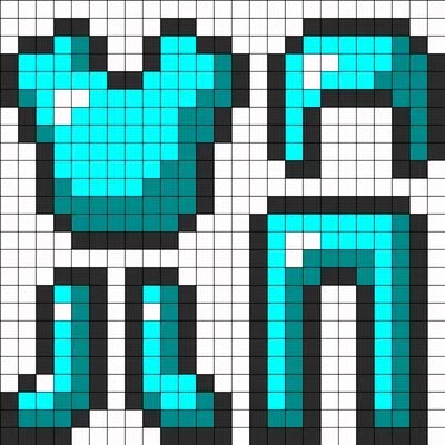 Рисунки по клеточкам Minecraft | Minecraft pixel art, Pixel art, Minecraft  perler