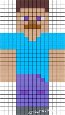Minecraft рисунки по клеточкам - Рисование , Для мальчиков, для детей от 6  лет | HandCraftGuide | Пиксельная графика, Рисование, Рисунки