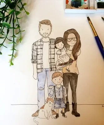 Нарисованные картинки семьи обои