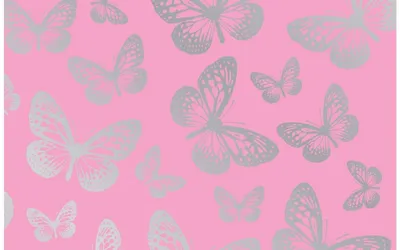 Бабочки ярко-розовые вафельная картинка от интернет-магазина «Домашний  Пекарь» с оперативной доставкой