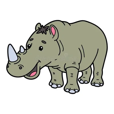 милый носорог в шляпе Санты и векторной иллюстрации шарфа для детей вектор  PNG , игривый, празднование, веселый PNG картинки и пнг рисунок для  бесплатной загрузки