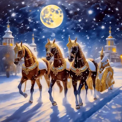 Лошадь и снег: новогодние обои, картинки, фото 1600x1200