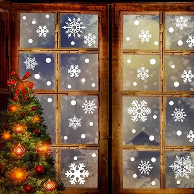 Как украсить окно к Новому Году. Новогодние домики на окно - YouTube