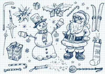 Всякое-разное: Зимне-новогодние рисунки акварелью