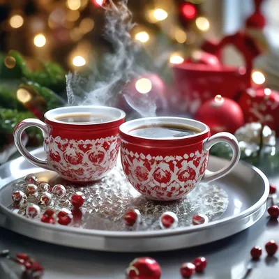 Доброе утро!!! новогодний кофейный …» — создано в Шедевруме