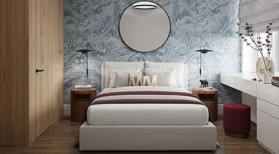 Обои для спальни — дизайнерский проект 450