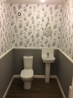 Обои для туалета в квартире фото: интерьер туалета, ремонт обоями, дизайн  под плитку, жидкие обои, отделка | Дизайн, Дизайн интерьера, Интерьер