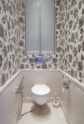 Подбираем обои в туалет – 20 дизайнерских идей | Powder room small,  Bathroom design, Bathroom inspiration