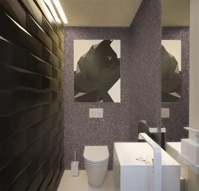 Обои для туалета: идеи удачного комбинирования в дизайне маленького туалета  фотообоев с плиткой. Какие обои лучше поклеить в санузеле?