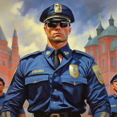 Полицейский, Россия, мужчина, …» — создано в Шедевруме