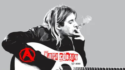 Обои на рабочий стол Солист американской рок-группы Нирвана / Nirvana Курт  Кобейн / Kurt Cobain, обои для рабочего стола, скачать обои, обои бесплатно