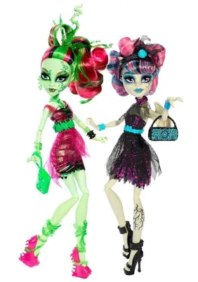 Купить куклы Monster High Рошель Гойл и Венера - Зомби Шейк BJR17, цены на  Мегамаркет