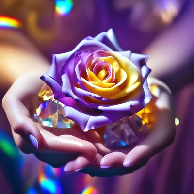 красивый красочный цветок розы в руке садовый лепесток любовь Фото Фон И  картинка для бесплатной загрузки - Pngtree