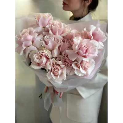 Розы розовые 9 шт 50см в сумке - Арт. 6299