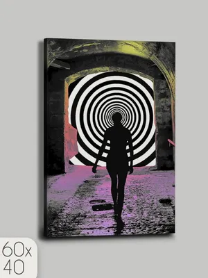 Картины \"Чёрно-белая спираль гипноз\" - Арт. 002030035 | Заказать в  интернет-магазине Фото в дом - Фото в дом