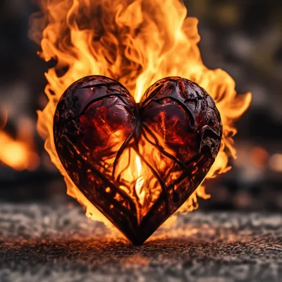 Картинки сердце в огне (75 фото)