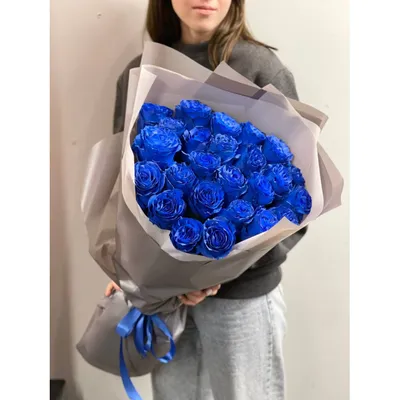 Букет 25 синих роз - заказ и доставка в Челябинске