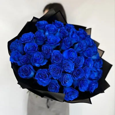 1️⃣ Синие голландские розы Астана | Цветы с доставкой от 30 мин