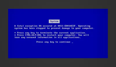 Голубой экран смерти. Сообщение об ошибке сбоя операционной системы. Отчет  о неисправности BSOD . Векторное изображение ©arseniuk_oleksii 265370030