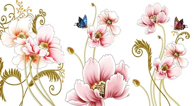 Сказочные цветы - Фотообои для детской комнаты в интернет магазине arte.ru.  Заказать обои в детскую комнату Сказочные цветы - (14226)