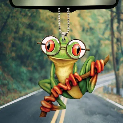 Забавная лягушка, лягушка, автомобильный орнамент, зеленая лягушка,  автомобильный кулон, лягушка, подвесной орнамент, декор интерьера  автомобиля – лучшие товары в онлайн-магазине Джум Гик