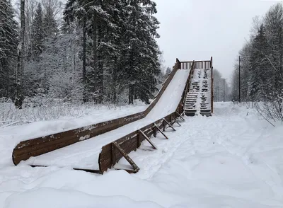 Зимняя деревянная горка \"IgraGrad Snow Fox 12 м\" с двумя скатами (две  лестницы) IgraGrad купить в Москве, цена