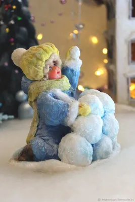 Фигура новогодняя Снежный шар-кружка со снеговиками купить, цена
