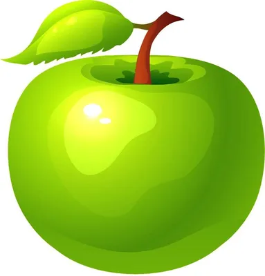 Яблоко в нарисованных картинках для школьников и дошкольников
