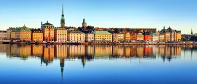Фотография Стокгольм Швеция панорамная Дома город