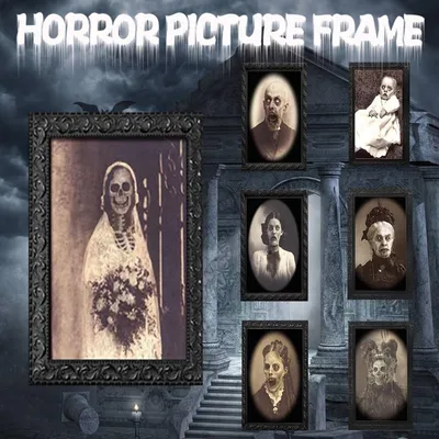 Ramidos Horror Picture Frame Двояковыпуклая 3D Меняющаяся Лицо Страшные  Портреты Призраки Призраки – лучшие товары в онлайн-магазине Джум Гик