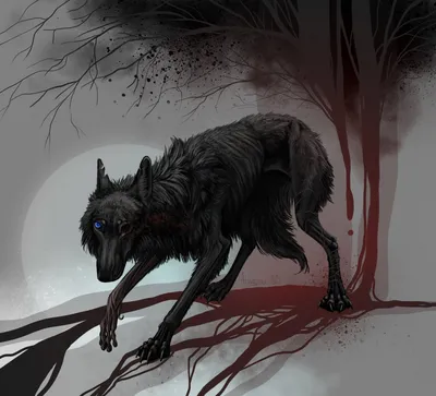 Окровавленный волк арт - 67 фото