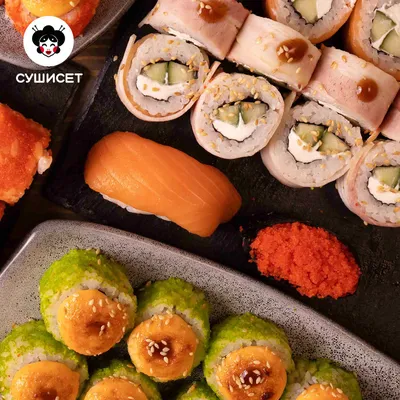 Japanese seafood sushi set Stock Photo by ©Kesu01 67657295