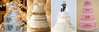 Свадебный торт с именным топпером категории Белые свадебные торты