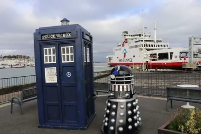 Doctor Who's 60th anniversary celebrated with TARDIS and Dalek at Red  Funnel terminal