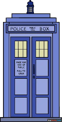 How to Draw the Tardis - Really Easy Drawing Tutorial