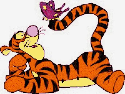 Картинка Тигруля и бабочка » Винни-Пух » Мультики » Картинки 24 - скачать  картинки бесплатно