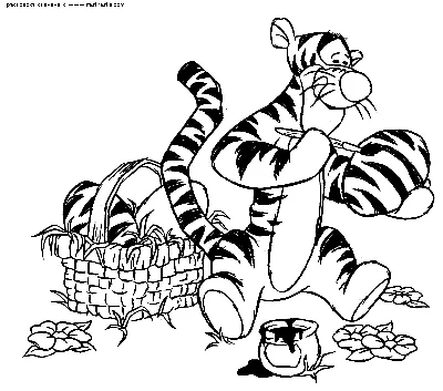Раскраска Тигруля и Винни | Раскраски из мультфильма Винни Пух (Winnie the  Pooh)