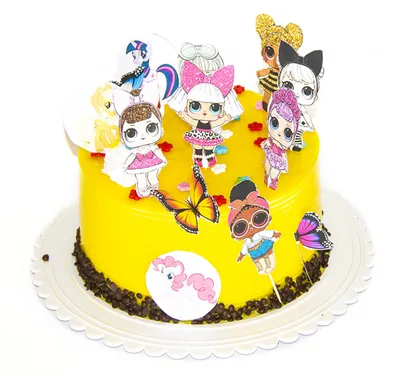 PrinTort Сахарная картинка на торт девочке ЛОЛ Куклы LOL