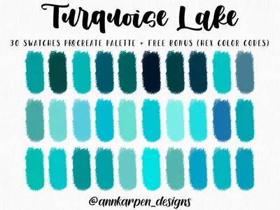 Shades of Turquoise Color Palette Stripes\" Art Board Print for Sale by  TalBright | Redbubble
