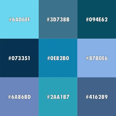 Blue to Turquoise Color Palette