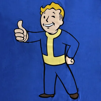 Vault Boy (Fallout) кружка двухцветная (цвет: белый + синий) | Все футболки  интернет магазин футболок. Дизайнерские футболки, футболки The Mountain,  Yakuza, Liquid Blue