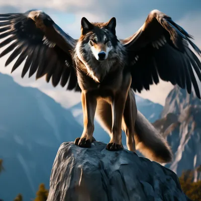 Волк и орел вместе стоят и …» — создано в Шедевруме