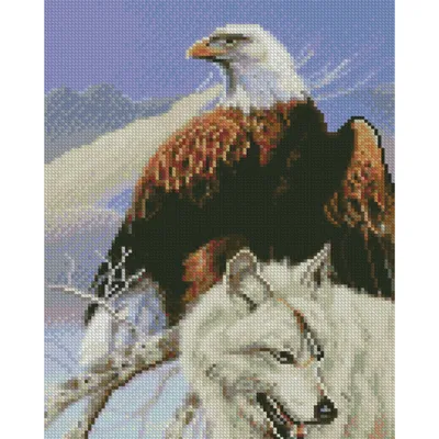 Картина по номерам, 48 x 60, KTMK-10527, дикие животные, птица, волк,  медведь, олень, орел, \"Живопись по номерам\", набор для раскрашивания,  раскраска - купить с доставкой по выгодным ценам в интернет-магазине OZON  (202828032)