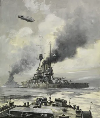 ART] 'The Pride of the German Fleet' by Oscar Parkes. The battleship Bayern  the first German ship to carry 15-i… | Erster weltkrieg, Schlachtschiff,  Flugzeugträger