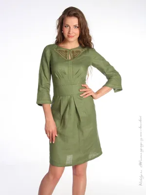 Традиции и стиль - льняное платье из льна купить на сайте фабрики Ришелье