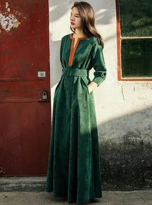 Купить Зеленое платье Agaro, весенне-осеннее французское платье, элегантное  платье феи, супер феи Мори, женское модное платье | Joom