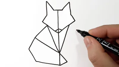 Как нарисовать ЛИСУ из геометрических фигур - YouTube