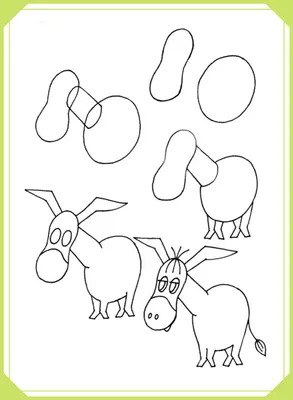 Как Нарисовать Животных из Простых Геометрических Фигур | Risovashki.TV -  Дети и Родители | Дзен